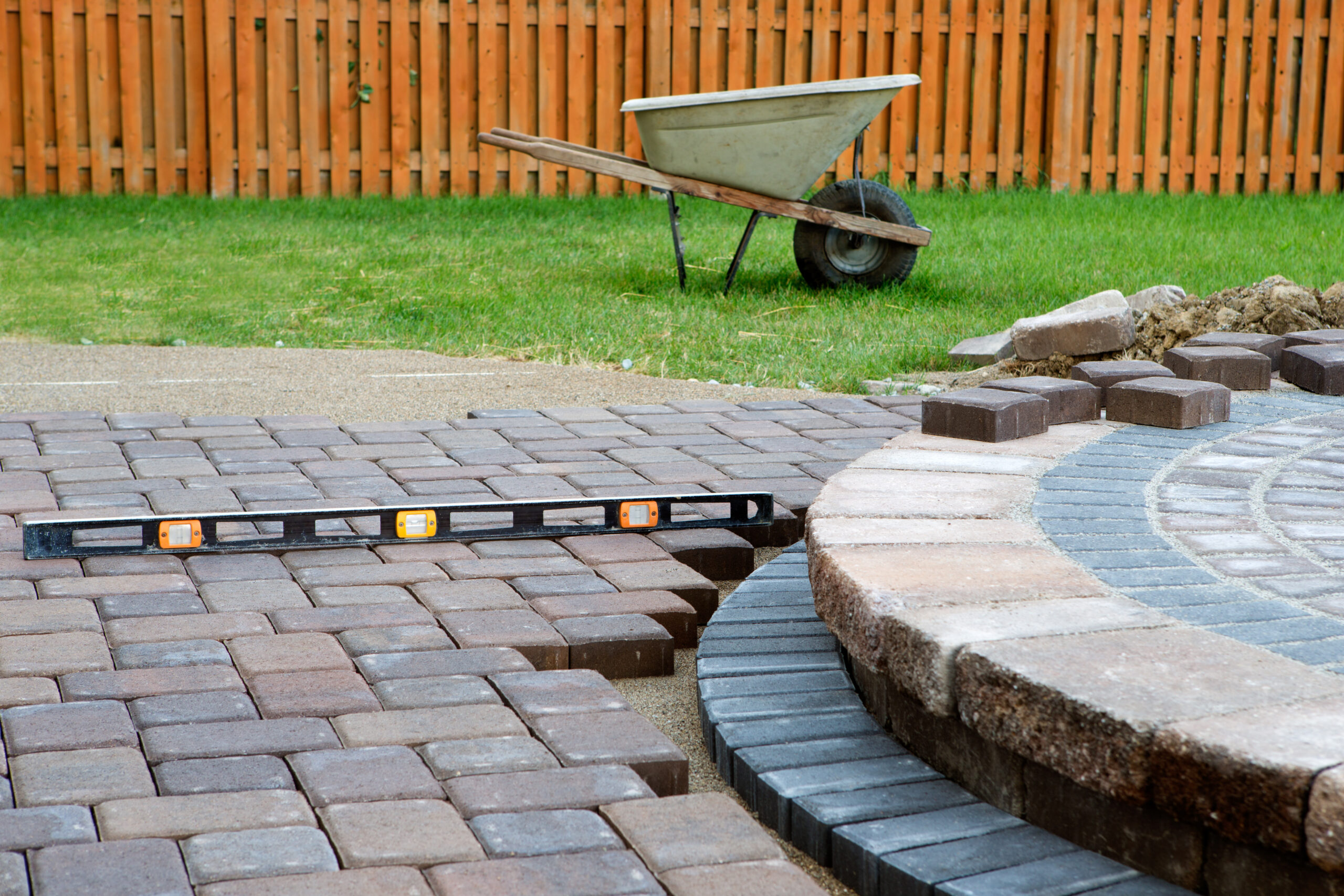 Custom stamped concrete patio design by Tiny Construction LLC Fairview Park Ohio