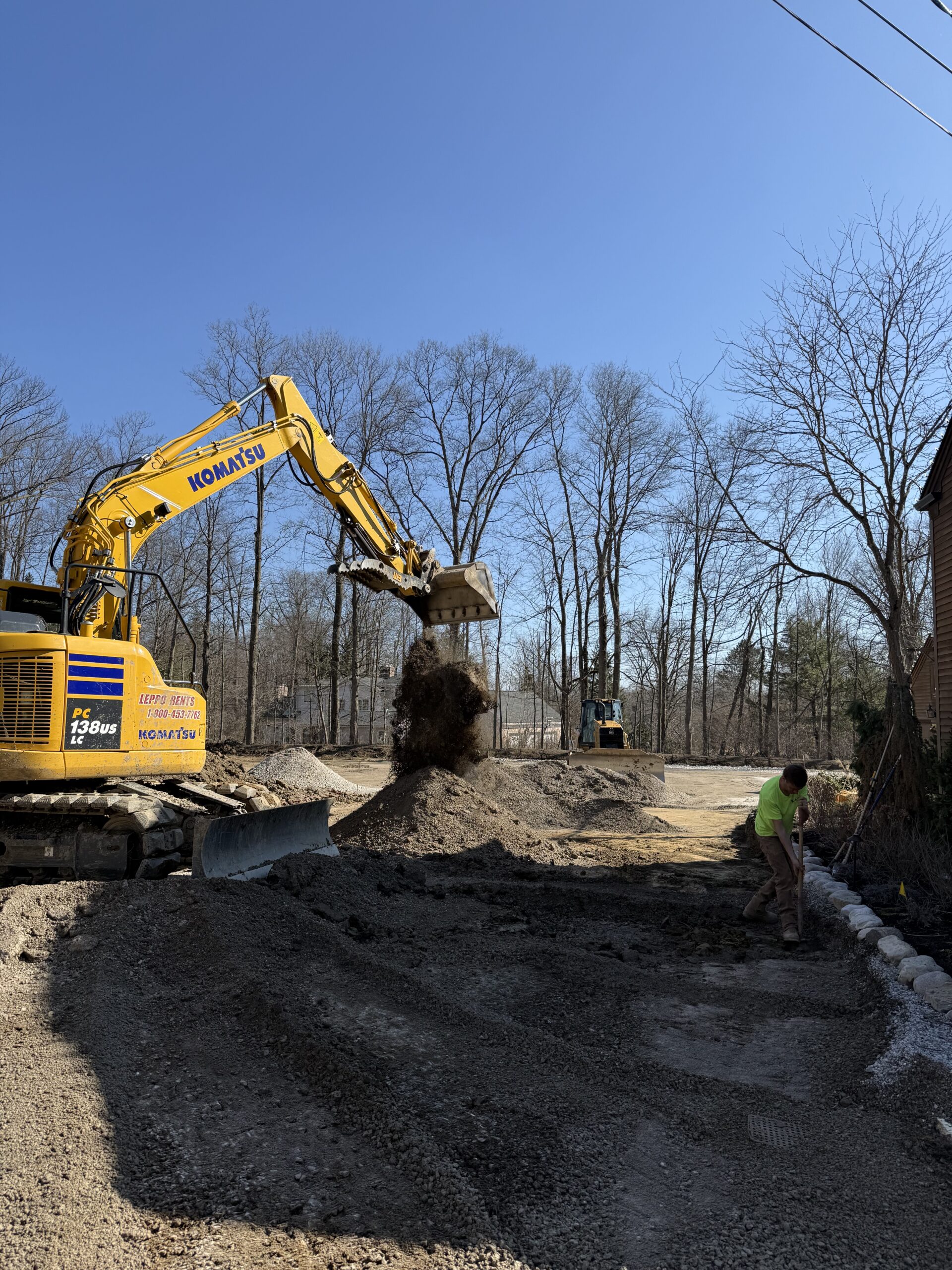 Decorative concrete driveway installation by Tiny Construction LLC Northeast Ohio